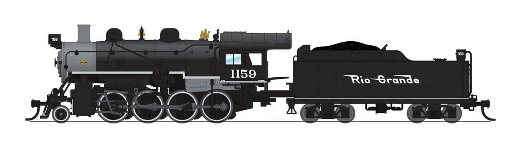 Broadway Limited Imports N 8400 2-8-0 Consolidation - Standard DC - Stealth - Denver & Rio Grande Western #1159 (black, graphite, Flying Grande)