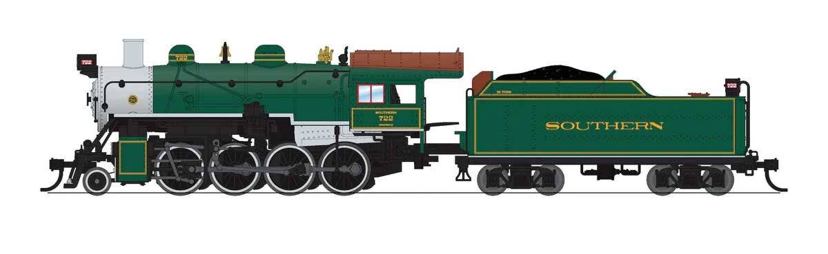 Broadway Limited Imports N 8403 2-8-0 Consolidation - Standard DC - Stealth - Southern Railway #722 (green, silver, Tuscan)