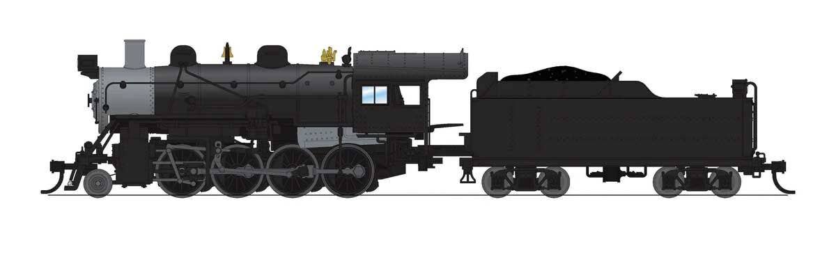Broadway Limited Imports N 8406 2-8-0 Consolidation - Standard DC - Stealth - Painted, Unlettered (black, graphite)