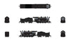Broadway Limited Imports N 8406 2-8-0 Consolidation - Standard DC - Stealth - Painted, Unlettered (black, graphite)