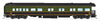 Broadway Limited Imports HO 8952 Heavyweight Business Car Observation - Canadian National #85 (1950s Scheme, green, black, yellow)