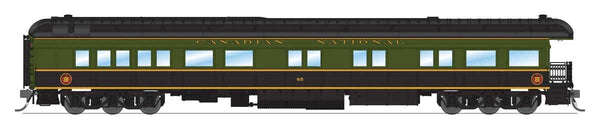 Broadway Limited Imports HO 8952 Heavyweight Business Car Observation - Canadian National #85 (1950s Scheme, green, black, yellow)