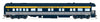 Broadway Limited Imports HO 9100 Heavyweight 5-Car Set - Combine, 3 P70 Coach, Business Car Set - Chesapeake & Ohio (blue, gray, yellow)