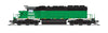 Broadway Limited Imports N 9463 EMD SD40-2 Low Nose - Sound and DCC - Paragon4 - BNSF Railway #1686 (Ex-BN Cascade Green, black, white)