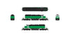 Broadway Limited Imports N 9463 EMD SD40-2 Low Nose - Sound and DCC - Paragon4 - BNSF Railway #1686 (Ex-BN Cascade Green, black, white)