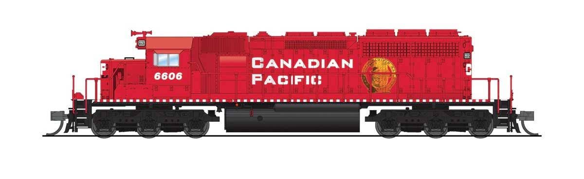 Broadway Limited Imports N 9484 EMD SD40-2 Low Nose - Standard DC - Stealth - Canadian Pacific #6606 (red, white, Golden Beaver Logo)