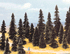 Busch A 6499 Pine Tree Assortment - 2-3/8 to 4-11/32" 6 to 11cm pkg(100)