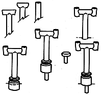 Custom Finishing HO 320 Caboose Stacks (2) & Vents (3)