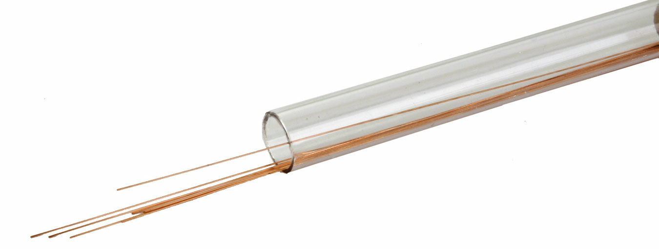 Tichy Train Group Phosphor-Bronze Wire - 8" 20.3cm Long - .008" .02cm Diameter pkg(10)