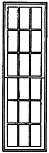 Grandt Line Products 3740 Double-Hung Masonry Windows -- 18-Pane, 50 x 164"