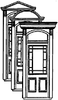 Grandt Line Products 3927 Door -- Victorian w/Box Pediment