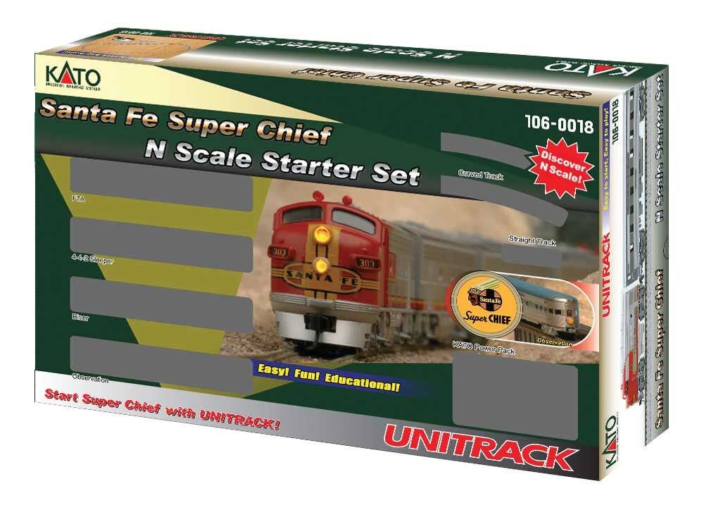Kato N 1060018 Santa Fe Super Chief Starter Set - Santa Fe (silver)