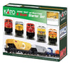 Kato N 1060024 GE ES44AC GEVO Mixed Freight Starter Set - BNSF Railway (Wedge), 6 Cars; Unitrack M1 Basic 4-1/2 x 2' Oval, Power Pack