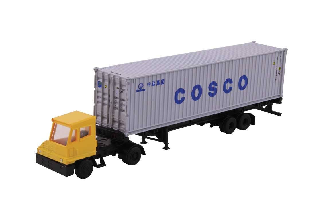 Kato N 31621 Tractor/Trailer - Yard Tractor/Trailer w/40' Cosco Container and Chassis