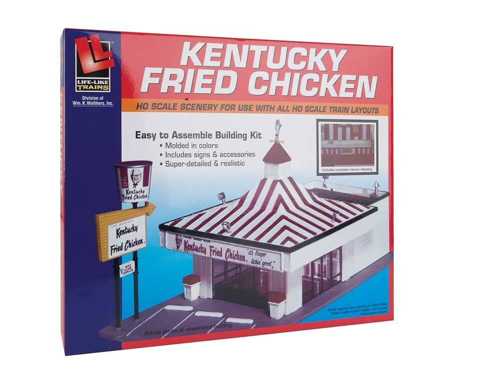 Life-Like Products HO 1394 Kentucky Fried Chicken(R) Drive-In - Kit - 8-3/8 x 4-1/4" 21.3 x 10.8cm