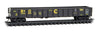 Micro Trains N 10500790 50' Steel Side 14-Panel Fixed-End Straight-Side Gondola - Chessie System B&O #356823 (black, yellow)