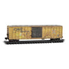 Micro Trains N 2544445 50' Rib-Side Single-Door Boxcar No Roofwalk - Seaboard System SBD #141573 (Weathered, Ex-RBOX Patch, yellow, Series #9)