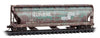 Micro Trains N 9444960 ACF 3-Bay Center Flow Covered Hopper with Elongated Hatches - Conrail #886293 (Weathered, Boxcar Red, Jade Green CR Series #1)