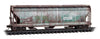 Micro Trains N 9444960 ACF 3-Bay Center Flow Covered Hopper with Elongated Hatches - Conrail #886293 (Weathered, Boxcar Red, Jade Green CR Series #1)