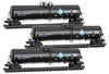 Micro Trains N 98300241 56' General-Service Tank Car 3-Pack - Archer-Daniels-Midland ADMX #25583, 25569, 25531 (black, blue, Molecule Logo