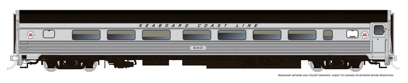 Rapido 115188 HO Budd Coach: Seaboard Coast Line: #5405
