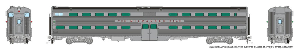 Rapido 145012 HO Gallery Commuter Car: Milwaukee Road: Set #2 (Cab: 383 Coaches: 302, 313)