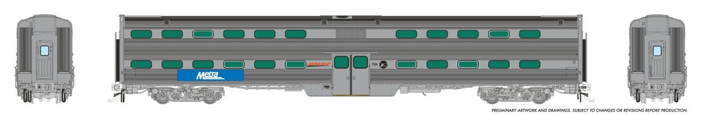 Rapido 145035 HO Gallery Commuter Car: Metra - Modern Logo w/BNSF Coach: #7120