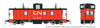 Rapido 166026 HO HS Caboose: CN - As-delivered Red/Orange Steps: #79311