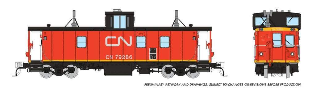 Rapido 166037 HO HS Caboose: CN - International Service: #79286