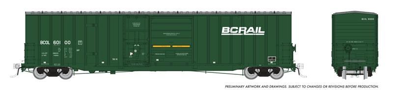 Rapido 191001A HO Trenton Works 6637cuft boxcar: BC Rail - As-Delivered: Single Car #1