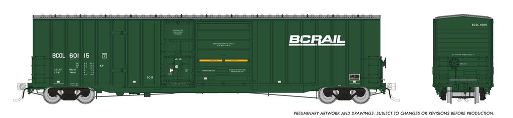 Rapido 191002A HO Trenton Works 6637cuft boxcar: BC Rail - As-Delivered: Single Car #2