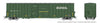 Rapido 191004 HO Trenton Works 6637cuft boxcar: BC Rail - faded w/conspicuity stripes, faded: 6-Pack #2