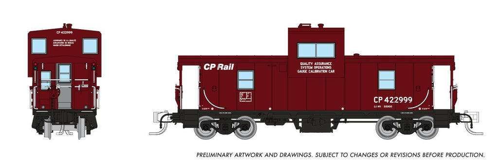 Rapido 510051 N Wide Vision Caboose: CP Rail - Gauge Calibration Car: #422999