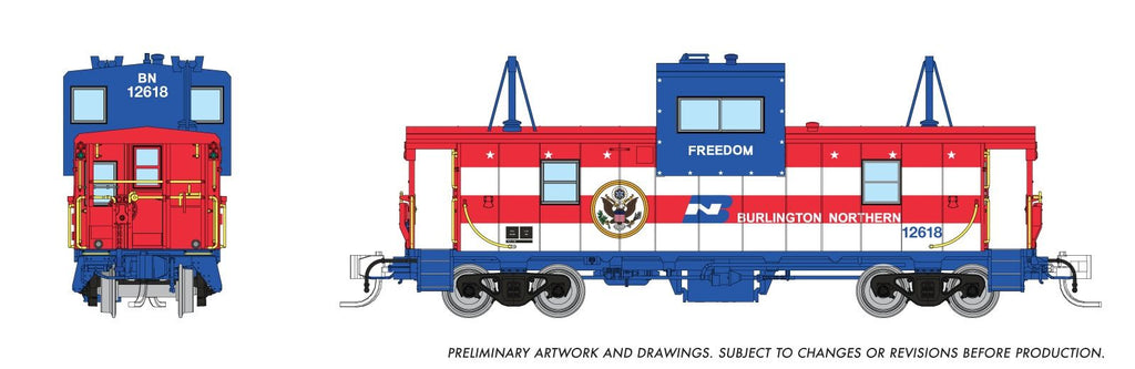 Rapido 510065 N Wide Vision Caboose: BN - "Freedom": #12618