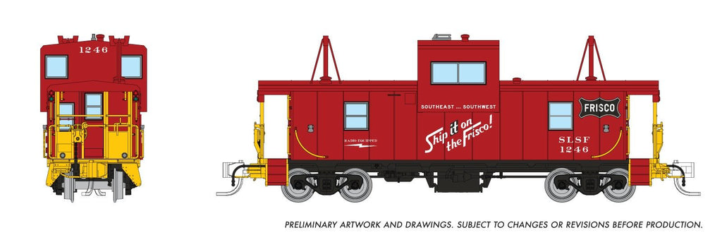 Rapido 510070 N Wide Vision Caboose: Frisco: #1246