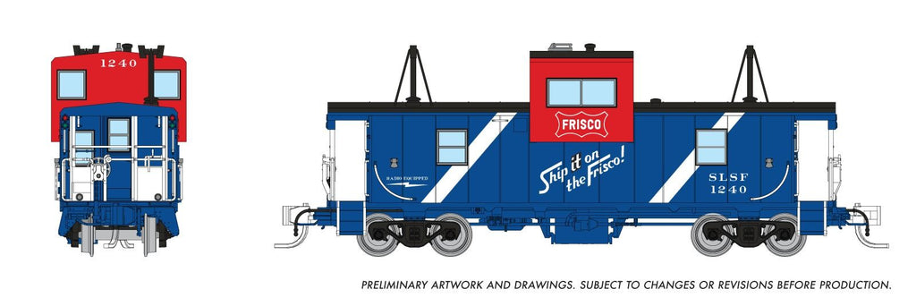 Rapido 510071 N Wide Vision Caboose: Frisco - Bicentennial: #1240