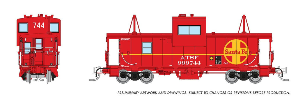 Rapido 510082 N Wide Vision Caboose: Santa Fe: #999744