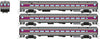 Rapido 528059 N Comet Car: MBTA - Late Scheme: Set #1 (Cab Car and 2 Coaches)