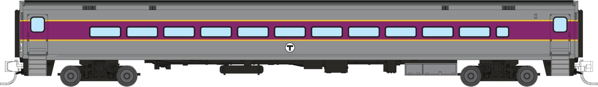 Rapido 528060 N Comet Car: MBTA - Late Scheme: Coach