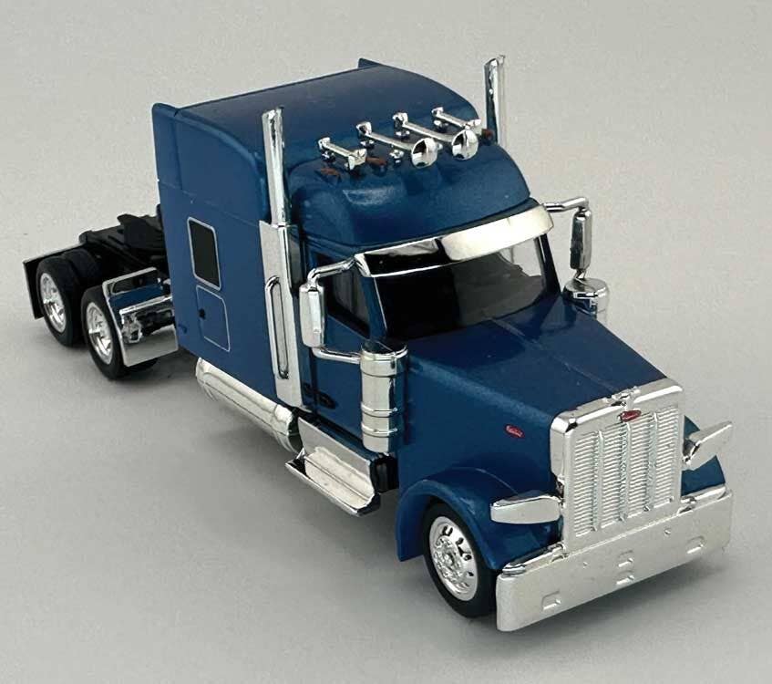 HO Logistics Replicas HO 589065 Peterbilt 589 Stand-Up Sleeper-Cab Semi Tractor - Assembled - Metallic Blue