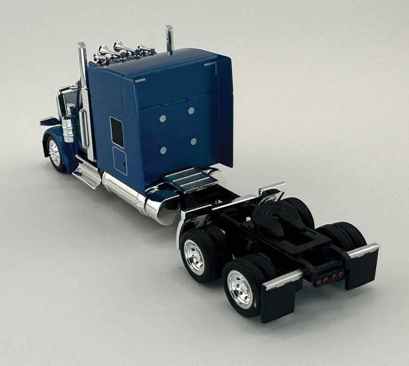 HO Logistics Replicas HO 589065 Peterbilt 589 Stand-Up Sleeper-Cab Semi Tractor - Assembled - Metallic Blue