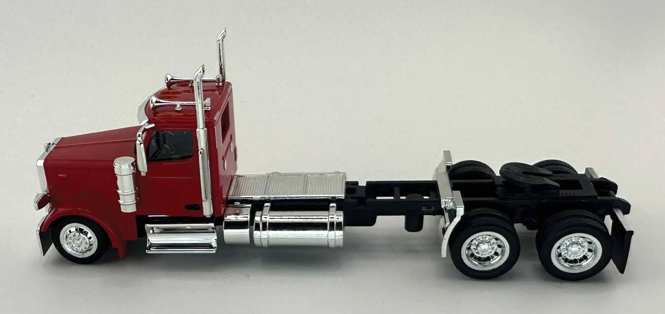 HO Logistics Replicas HO 589081 Peterbilt 589 2-Axle Day-Cab Semi Tractor - Assembled - Red