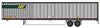 Trainworx N 4539302 Hyundai 53' Dry Van Semi Trailer with Skirts - Assembled - ABFZ #2 (gray, green, yellow; Logo in Upper Front)