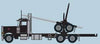 Trainworx N 47981 Peterbilt 379 Log Truck with Trailer - Assembled - Black
