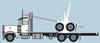 Trainworx N 47982 Peterbilt 379 Log Truck with Trailer - Assembled - White, Black