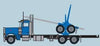 Trainworx N 47984 Peterbilt 379 Log Truck with Trailer - Assembled - Blue, Black
