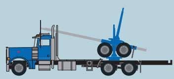 Trainworx N 47984 Peterbilt 379 Log Truck with Trailer - Assembled - Blue, Black