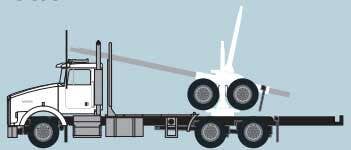Trainworx N 48082 Kenworth T800 Log Truck with Trailer - Assembled - White, Black