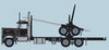 Trainworx N 49081 Kenworth W900 Log Truck with Trailer - Assembled - Black