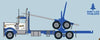 Trainworx N 59002 3-Axle Log Truck with Trailer - Assembled - Gene Whittaker #2 (Dark Blue, white)
